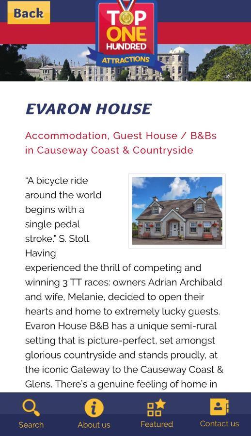 Evaron House Stranocum Exterior photo